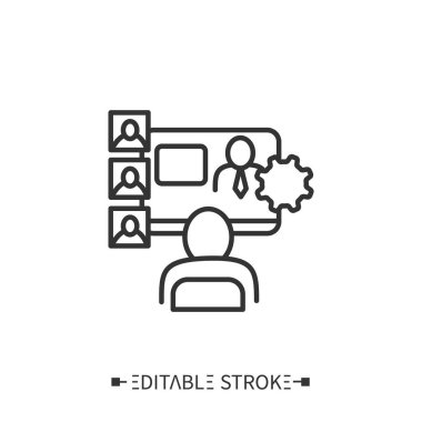 Etkileşimli atölye. Düzenlenebilir vektör illüstrasyonu
