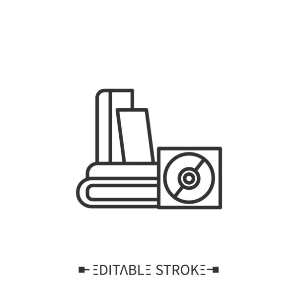 Icono de línea de materiales de capacitación.Ilustración editable — Vector de stock