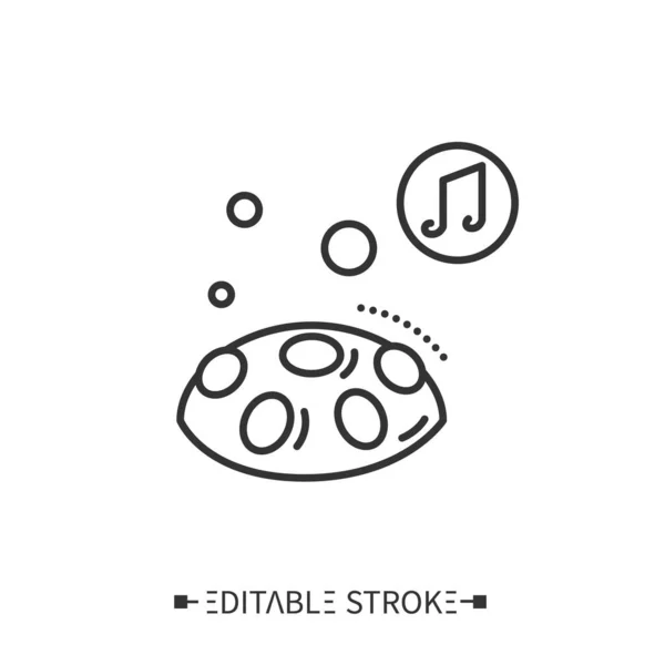 Ícone de linha de tambor. Ilustração vetorial editável — Vetor de Stock