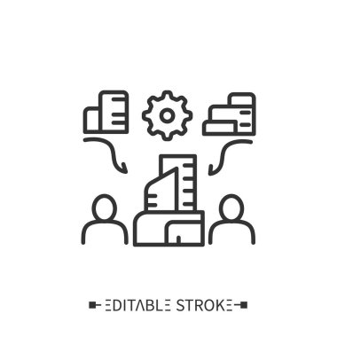 Şirket sinerji simgesi. Eş ortaklık