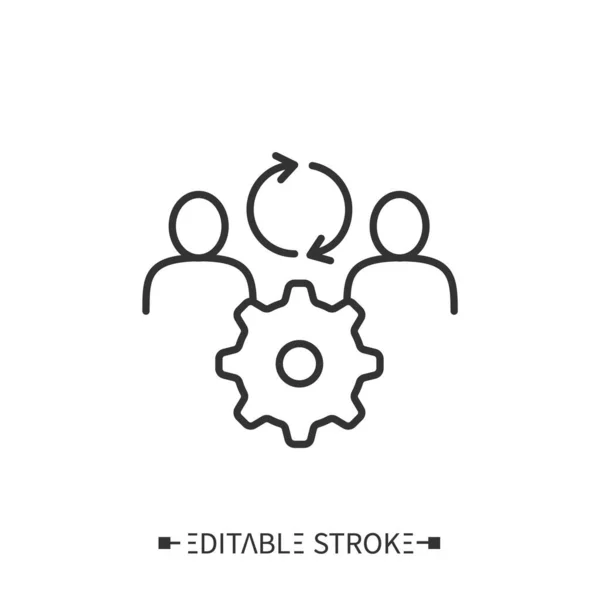Icono de sinergia humana. Colaboración en el trabajo — Vector de stock