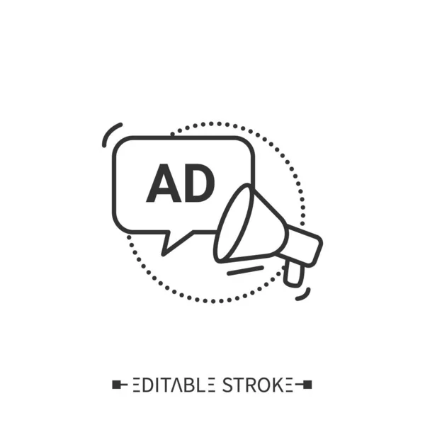 Icona della linea di descrizione audio. Modificabile — Vettoriale Stock