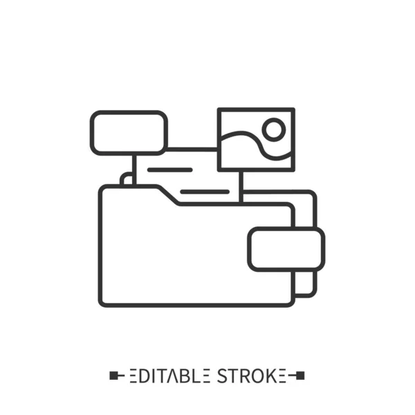 Portfolio icon. Compilation of materials — Stock Vector