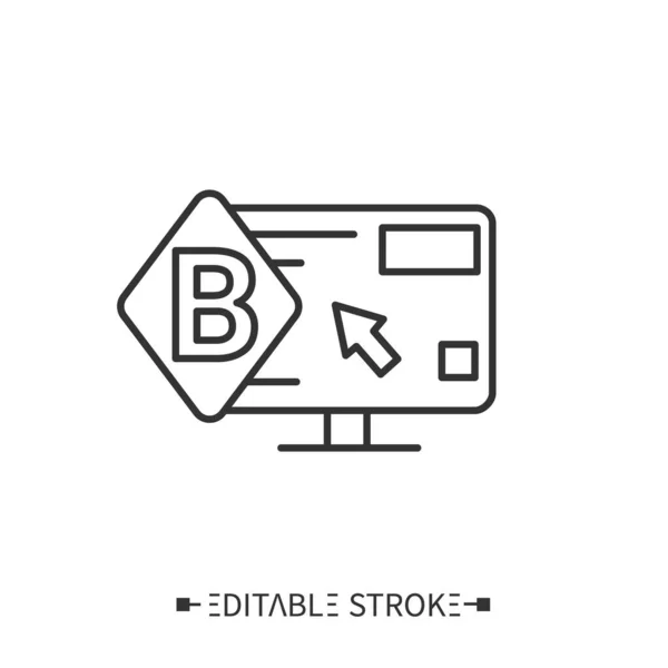 Ikone der Unternehmenswebseite. Darstellung der Marke — Stockvektor