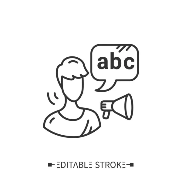 Sprechzeilen-Symbol. Editierbare Vektorabbildung — Stockvektor