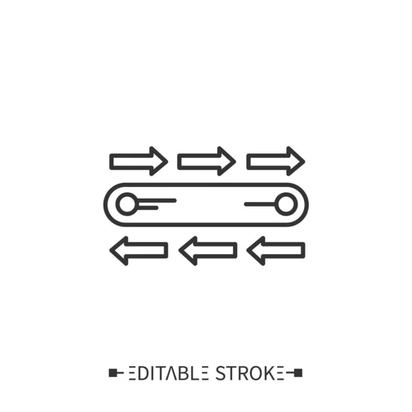 Icône de ligne de flux continu. Illustration modifiable — Image vectorielle