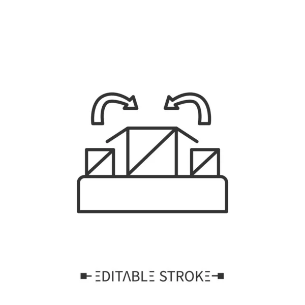 Icono de línea de embalaje. Ilustración vectorial editable — Vector de stock