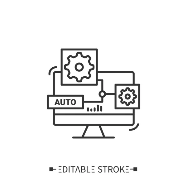 Icono de línea de diseño asistido por computadora. Editable — Vector de stock