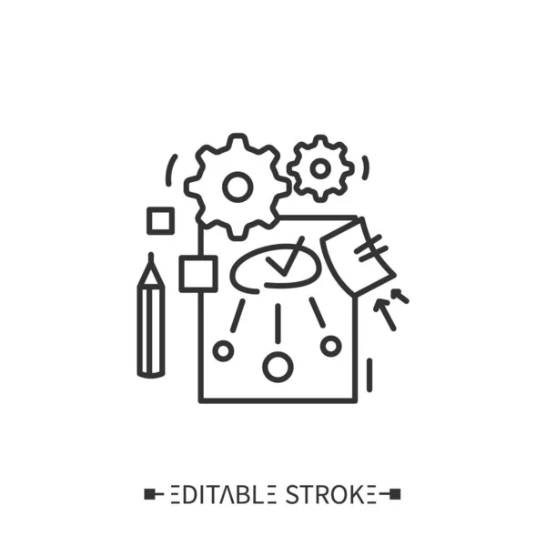 Produktkonzept Linie Symbol. Editierbare Illustration — Stockvektor