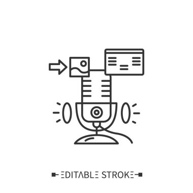 Podcast yayın hattı simgesi. Fırlatılıyor