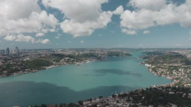 İstanbul Boğazı 'nın hava manzarası.