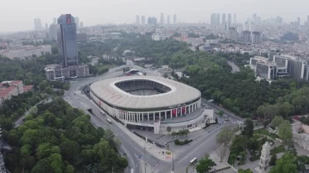 Widok z lotu ptaka na stadion Besiktas w Stambule — Wideo stockowe