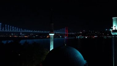 İstanbul 'daki Beylerbeyi Camii' nin havadan görünüşü