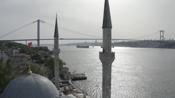 Vista aérea da Mesquita Beylerbeyi em Istambul — Vídeo de Stock