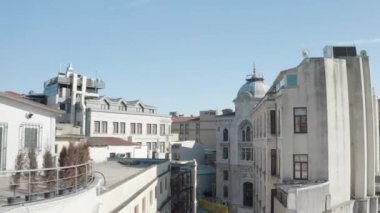 Tarihi Binalar 'ın havadan görünüşü. Türkiye 'de 4K Görüntüsü