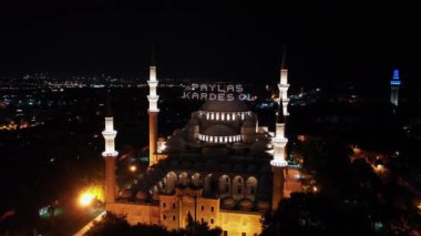 Süleyman Camii 'nin havadan görünüşü. Diyor ki, 