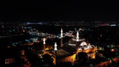 Süleyman Camii 'nin havadan görünüşü. Diyor ki, 