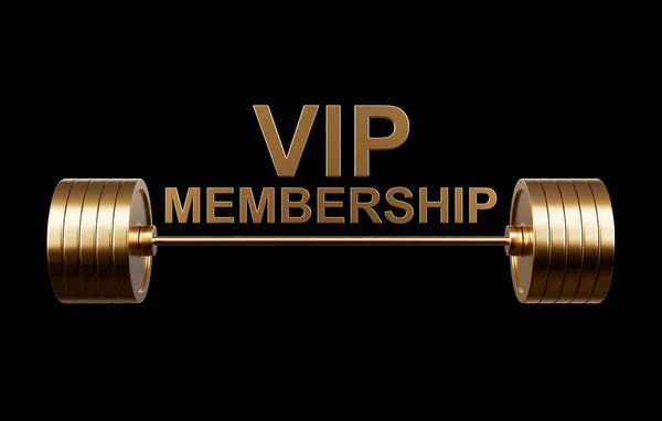 Siyah arka planda parlak altından yapılmış, stüdyo ışıklandırmalı halter. Lüks eşyalar. VIP üyelik programı, abonelik. Ağırlık kaldırıyorum. Spor malzemeleri.