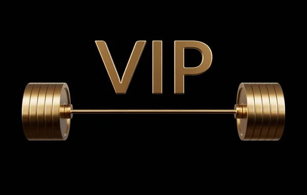 Siyah arka planda parlak altından yapılmış, stüdyo ışıklandırmalı halter. Lüks eşyalar. VIP üyelik programı, abonelik. Ağırlık kaldırıyorum. Spor teçhizatı 3D görüntüleyici