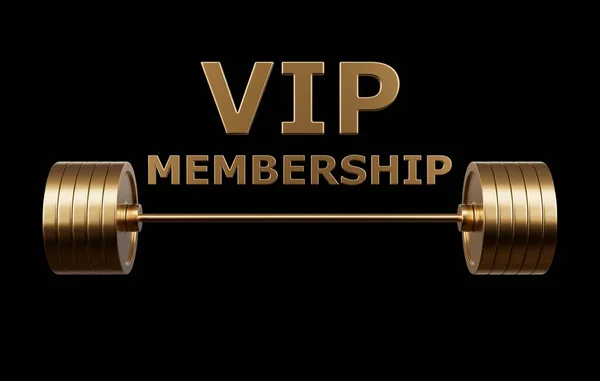 Siyah arka planda parlak altından yapılmış, stüdyo ışıklandırmalı halter. Lüks eşyalar. VIP üyelik programı, abonelik. Ağırlık kaldırıyorum. Spor malzemeleri.