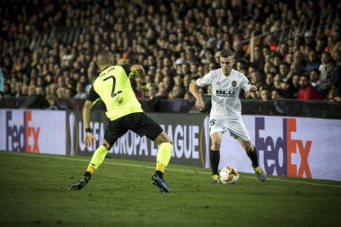Valencia, İspanya - 21 Şubat: Lato sırasında Uefa Avrupa Ligi maçı maç Valencia Cf ve Celtic Fc Mestalla Stadı nda arasında 21 Şubat 2019 Valencia, İspanya