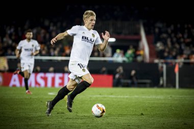 Valencia, İspanya - 21 Şubat: Uefa Avrupa Ligi sırasında Wass arasında Valencia Cf ve Celtic Fc Mestalla Stadı nda 21 Şubat 2019 Valencia, İspanya eşleme
