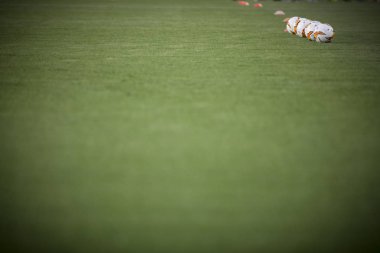 Valencia, İspanya - 21 Şubat: Uefa Avrupa Ligi sırasında resmi Uefa topları arasında Valencia Cf ve Celtic Fc Mestalla Stadı nda 21 Şubat 2019 Valencia, İspanya eşleme