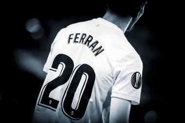 Valencia, İspanya - 21 Şubat: Ferran sırasında Uefa Avrupa Ligi maç Valencia Cf ve Celtic Fc Mestalla Stadı nda arasında 21 Şubat 2019 Valencia, İspanya