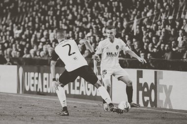 Valencia, İspanya - 21 Şubat: Lato sırasında Uefa Avrupa Ligi maçı maç Valencia Cf ve Celtic Fc Mestalla Stadı nda arasında 21 Şubat 2019 Valencia, İspanya