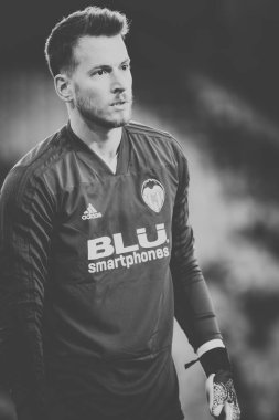 Valencia, İspanya - 21 Şubat: Neto sırasında Uefa Avrupa Ligi maç Valencia Cf ve Celtic Fc Mestalla Stadı nda arasında 21 Şubat 2019 Valencia, İspanya