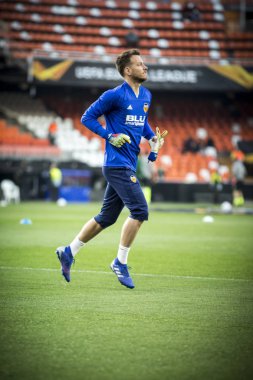 Valencia, İspanya - 21 Şubat: Neto sırasında Uefa Avrupa Ligi maç Valencia Cf ve Celtic Fc Mestalla Stadı nda arasında 21 Şubat 2019 Valencia, İspanya
