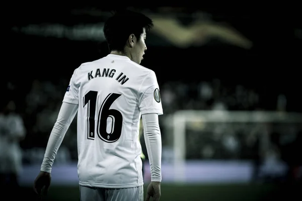 Valencia Spain February Kangin Lee Uefa Europa League Match Valencia — Stock Photo, Image