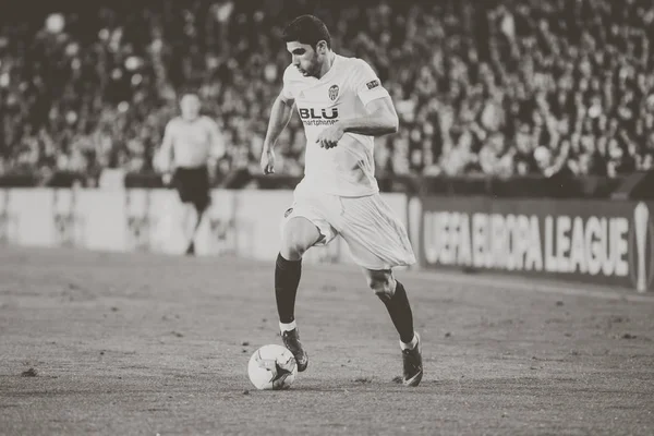 Valencia España Febrero Guedes Durante Partido Uefa Europa League Entre — Foto de Stock