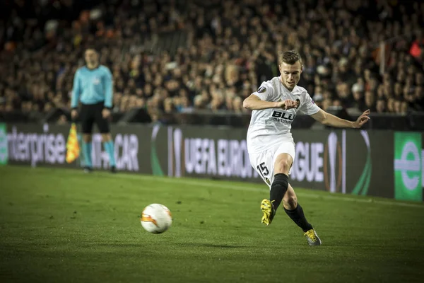 Valencia Spanien Februari Lato Uefa Europa League Match Mellan Valencia — Stockfoto