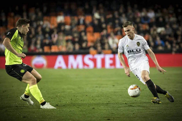 Valencia, İspanya - 21 Şubat: Lato sırasında Uefa Avrupa Ligi maçı maç Valencia Cf ve Celtic Fc Mestalla Stadı nda arasında 21 Şubat 2019 Valencia, İspanya
