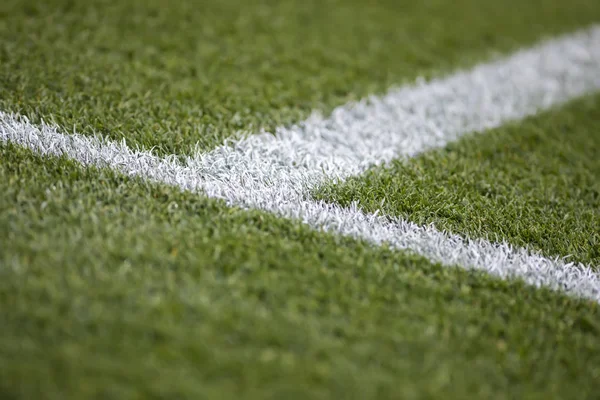 Closeup Details Soccer Field Turf — Stock Photo, Image