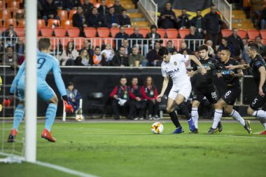 Valencia, İspanya - 7 Mart: Soler sırasında Uefa Avrupa Ligi maçı maç Valencia Cf ve Fc Krasnodar Mestalla Stadı nda arasında 7 Mart 2019 Valencia, İspanya