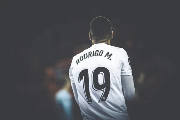 Valencia Španělsko Března Rodrigo Během Uefa Europa League Zápas Mezi — Stock fotografie