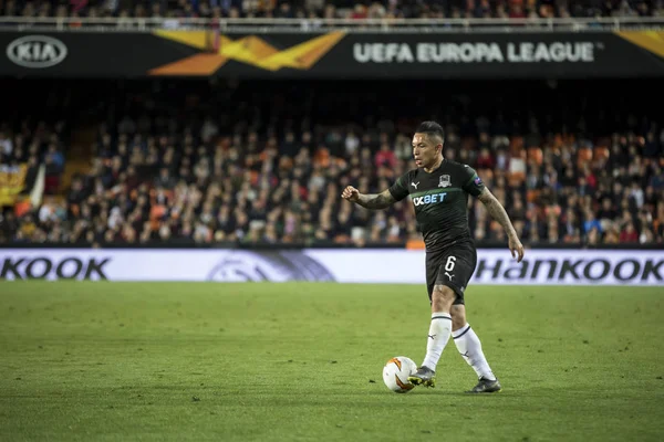 Valencia Spanya Mart Cristian Ramirez Sırasında Uefa Avrupa Ligi Maç — Stok fotoğraf