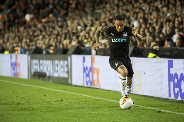 Valencia Spanien Mars Cristian Ramirez Uefa Europa League Match Mellan — Stockfoto