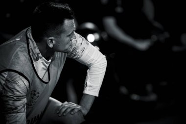 Valencia, İspanya - 02 Ekim 2019: Mestalla Stadyumu 'nda Valencia Cf ve Afc Ajax arasında oynanan Uefa Şampiyonlar Ligi karşılaşmasında Cherychev 