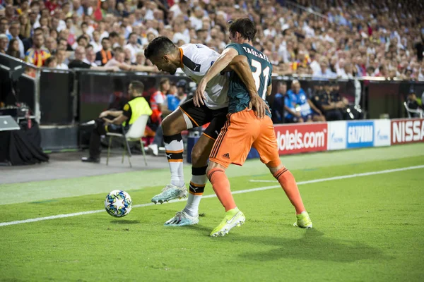 Valencia Spanien Oktober 2019 Garay Med Boll Uefa Champions League — Stockfoto