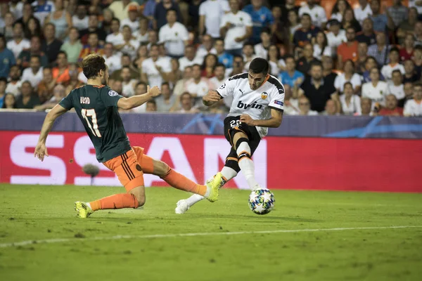 Valencia Spanje Oktober 2019 Maxi Gomez Tijdens Uefa Champions League — Stockfoto