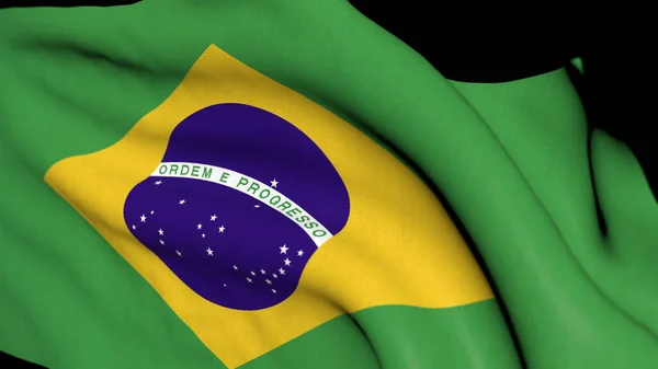 Parric Wave Texture National Flag Brazil — стокове фото