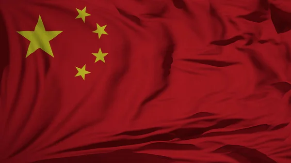 Stofgolvende Textuur Nationale Vlag Van China — Stockfoto