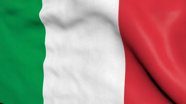 Fabric Wavy Texture National Flag Italy — Stock Photo, Image