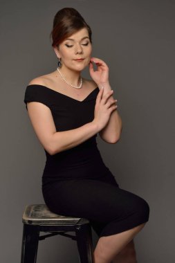 Klasik film görüntü güzel genç bayan