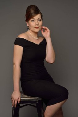 Klasik film görüntü güzel genç bayan