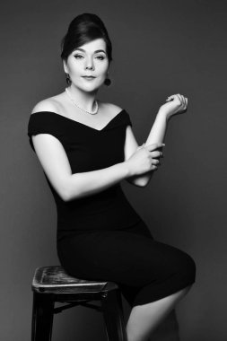 Klasik film görüntü güzel genç bayan