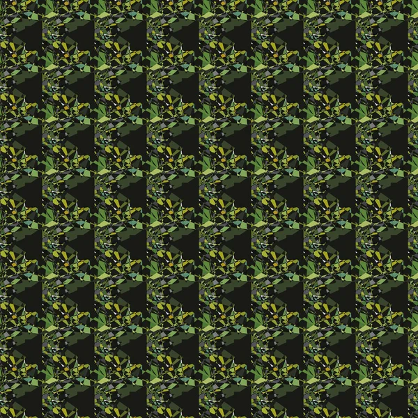 Camouflage nahtlose Muster in einem Grünton. Vektorillustration. — Stockvektor